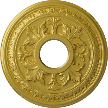 Ekena Millwork Baltimore Ceiling Medallion (Fits Canopies up to 5 1/2"), 15 3/8"OD x 4 1/4"ID x 1 1/2"P, Rich Gold CM15BARGS